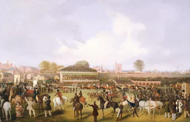 Il cardinale Puff di Lord Westminster, con Sam Darling in sella, vincendo il piatto del commerciante, Chester